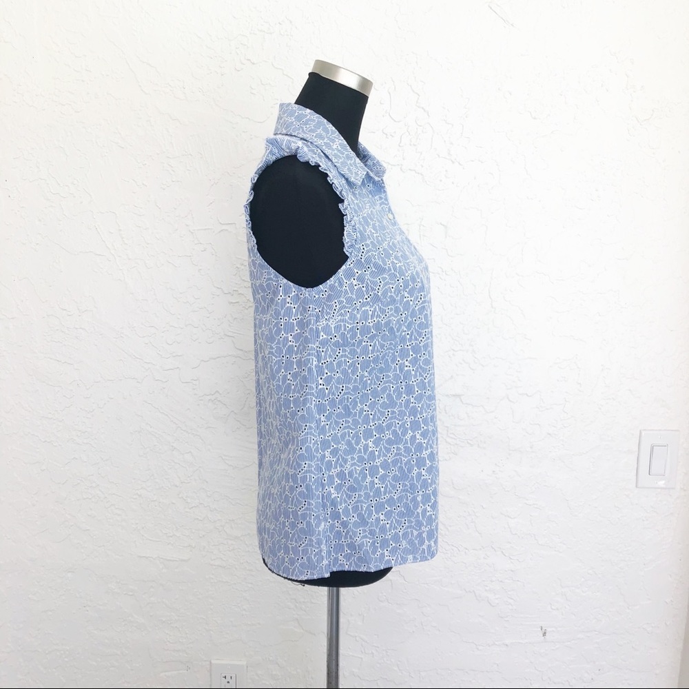 Lilly Pulitzer Lenox Button Down Blouse Top Summer - Picture 4 of 7